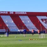 Vista general del estadio Eduardo Gallardón en la previa de un partido oficial.