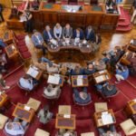 Vista general del recinto del Senado durante la audiencia pública por el estado de la Ruta Nacional 34.