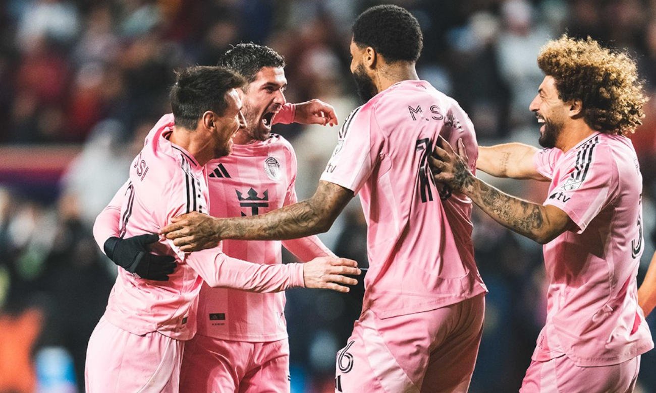 Un gol que se grita en conjunto: los jugadores de Inter Miami lo festejan a pleno. Foto: Gentileza.