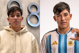 Julio Coria, juvenil de la Sub 17 de Argentina, en imagen de archivo.