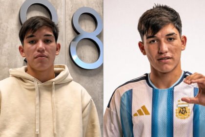 Julio Coria, juvenil de la Sub 17 de Argentina, en imagen de archivo.