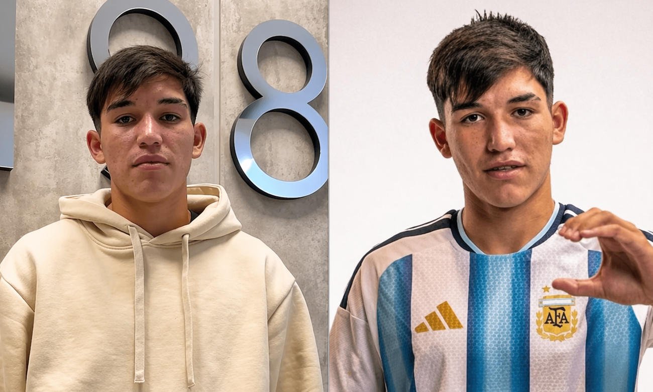 Julio Coria, juvenil de la Sub 17 de Argentina, en imagen de archivo.
