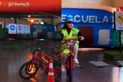 Jornada de educación vial destinada a estudiantes de la Escuela N.º 31 Mariano Moreno en Laguna Paiva.