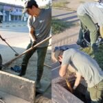 Trabajos de limpieza y desobstrucción en bocas de tormenta para mejorar el drenaje urbano en la ciudad.