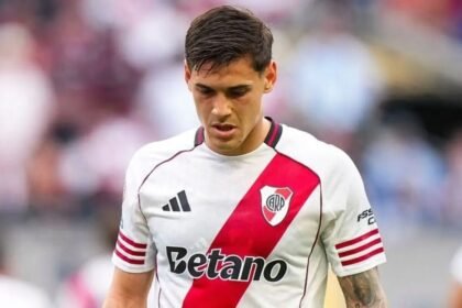 Lucas Martínez Quarta con la camiseta de River Plate durante un partido oficial, en una imagen de archivo.