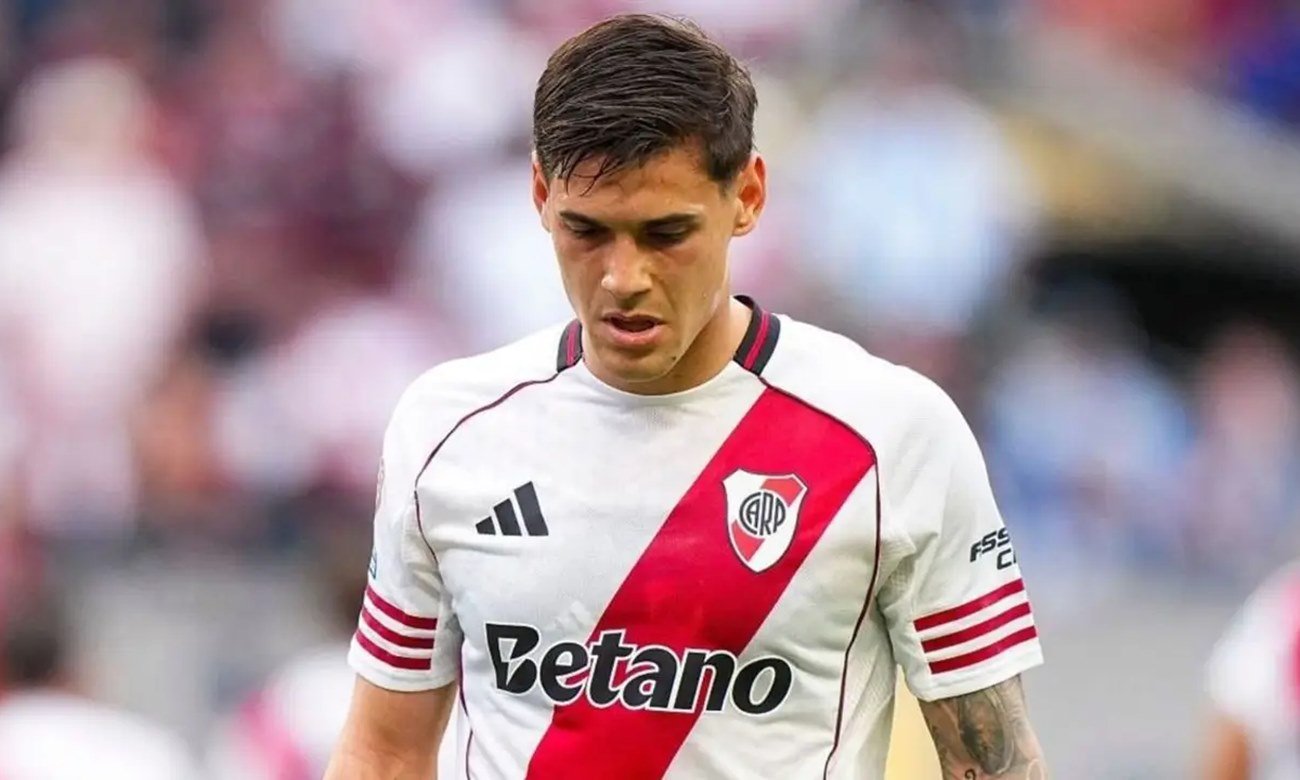 Lucas Martínez Quarta con la camiseta de River Plate durante un partido oficial, en una imagen de archivo.