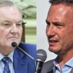 El senador provincial Felipe Michlig y el ministro de Obras Públicas de Santa Fe, Lisandro Enrico, protagonistas de un cruce político por la paralización de viviendas en el departamento San Cristóbal. Foto ilustrativa.