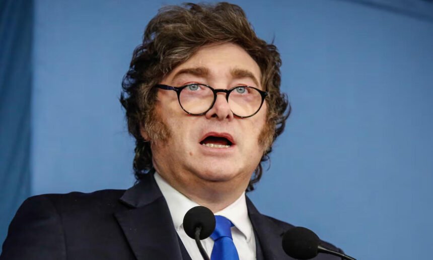 El presidente Javier Milei durante una intervención pública. Foto de archivo.