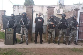 Uno de los domicilios allanados por la PDI en el marco de la investigación por microtráfico en la ciudad de Recreo.