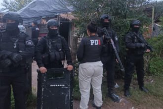 Operativo de la PDI en San Javier donde fue detenido un hombre acusado de tentativa de homicidio. Foto de archivo.