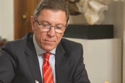 Rodrigo Borla, senador provincial por el departamento San Justo, en actividad institucional. Foto de archivo.