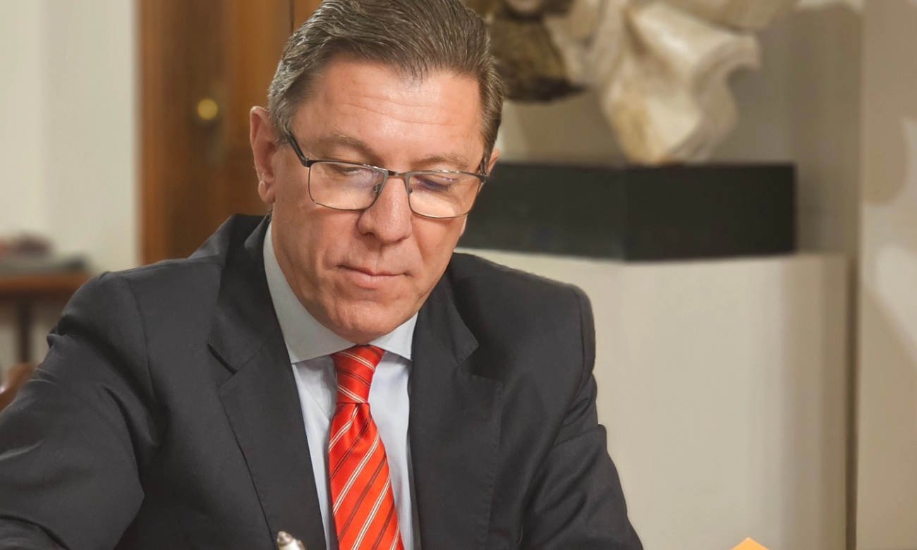 Rodrigo Borla, senador provincial por el departamento San Justo, en actividad institucional. Foto de archivo.