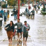 Imagen de archivo que documenta las consecuencias de la inundación del río Salado en Santa Fe en 2003.