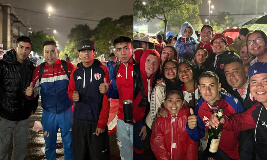 Hinchas de Unión de Santa Fe se congregaron en la vía pública pese al mal tiempo para celebrar el 119° aniversario del club, en una muestra de pasión incondicional. Foto: gentileza.
