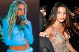 Composición de archivo que reúne a Tini Stoessel y Emilia Mernes, protagonistas de una reciente polémica mediática.