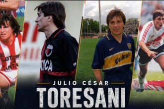 Julio César Toresani en distintas etapas de su carrera profesional, reflejando su trayectoria y personalidad dentro del fútbol argentino, en imagen de archivo.