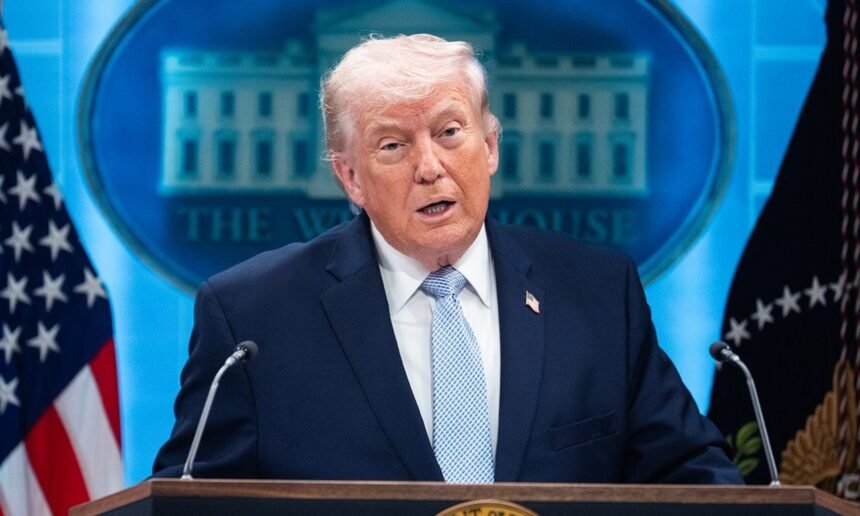 El presidente de Estados Unidos, Donald Trump, durante una intervención pública en una imagen de archivo.