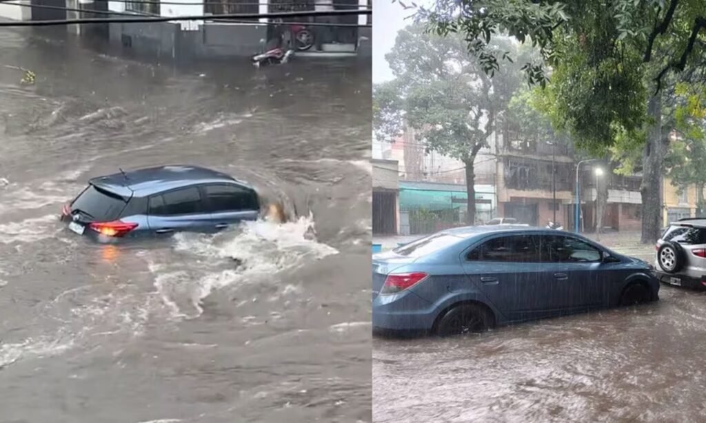 Calles anegadas y viviendas afectadas tras el fuerte temporal que impactó en Tucumán.