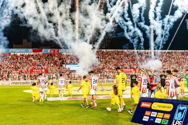 La pasión de los hinchas de Unión acompaña al equipo en otra noche especial en el estadio 15 de Abril.