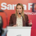 Virginia Coudannes, vocera del Gobierno de Santa Fe, en una presentación oficial. Foto: archivo