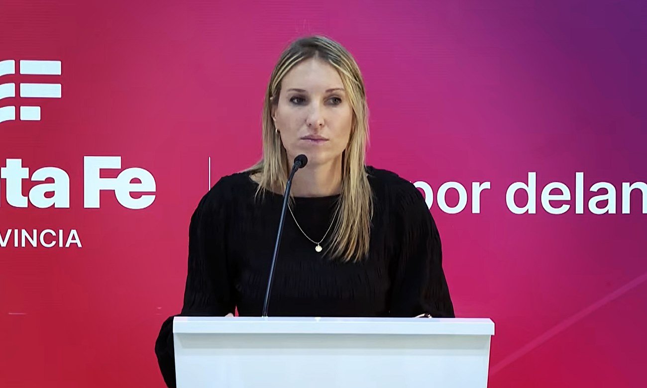 Virginia Coudannes durante una actividad oficial. Foto de archivo.