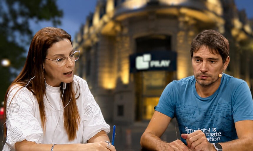 Ivon Massera Furlán y Mario Chiappero durante la entrevista en el programa “Lo tenés que saber”, donde expusieron los reclamos de ahorristas de Pilay por demoras y cambios en las condiciones de entrega de viviendas.