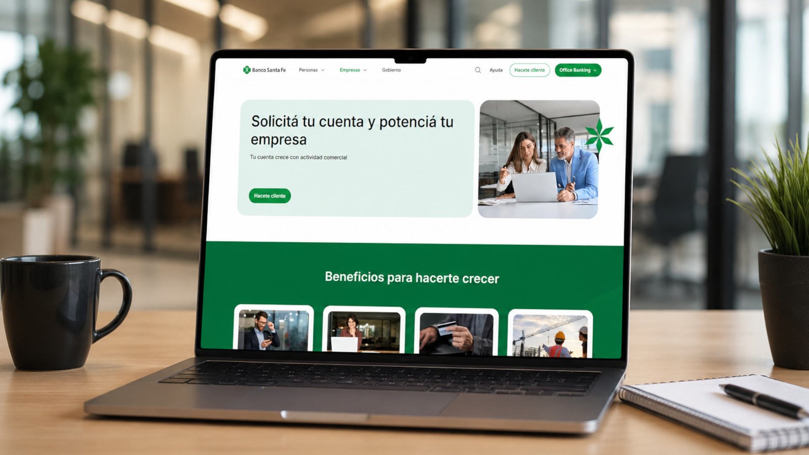 Banco Santa Fe presentó su onboarding digital para empresas, una herramienta que agiliza la apertura de cuentas y simplifica la vinculación bancaria. Foto ilustrativa.