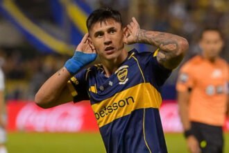 Adam Bareiro durante un partido con la camiseta de Boca Juniors. Foto de archivo.