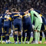 Jugadores de Boca durante un partido en La Bombonera por competencias internacionales. Foto de archivo.