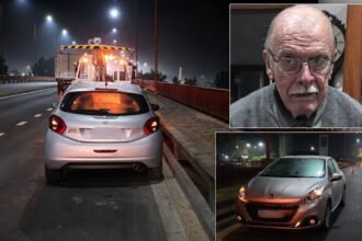 El automóvil de Carlos María Ezpeleta fue hallado abandonado sobre el Puente Oroño, en la ciudad de Santa Fe, durante el operativo de búsqueda.