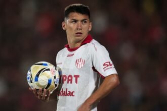 Mateo Del Blanco durante un partido con la camiseta de Unión de Santa Fe. Foto de archivo.
