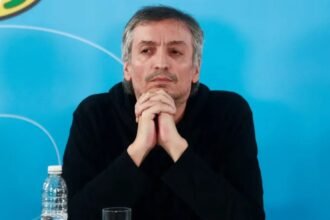 Máximo Kirchner durante una actividad política pública. Foto de archivo.