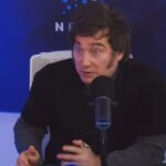 Javier Milei durante una exposición pública vinculada a la economía y las medidas impulsadas por el Gobierno nacional. Foto: archivo.