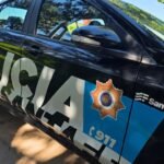 Móvil policial de la ciudad de Santa Fe durante un operativo de seguridad realizado en distintos sectores de la capital provincial. Foto de archivo.