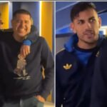 Leandro Paredes y Juan Román Riquelme en la Bombonera durante una jornada de Copa Libertadores. Foto de archivo.