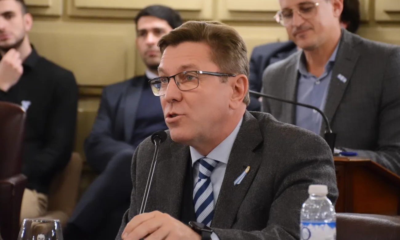 Rodrigo Borla durante una sesión en el recinto del Senado de Santa Fe, en representación del departamento San Justo. Foto de archivo.