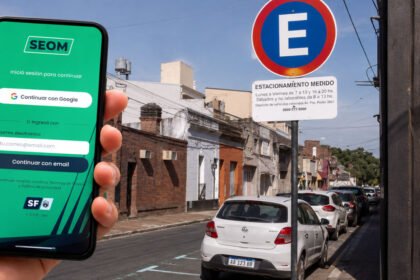 Vehículos estacionados en el área medida de la ciudad de Santa Fe bajo el nuevo sistema SEOM.