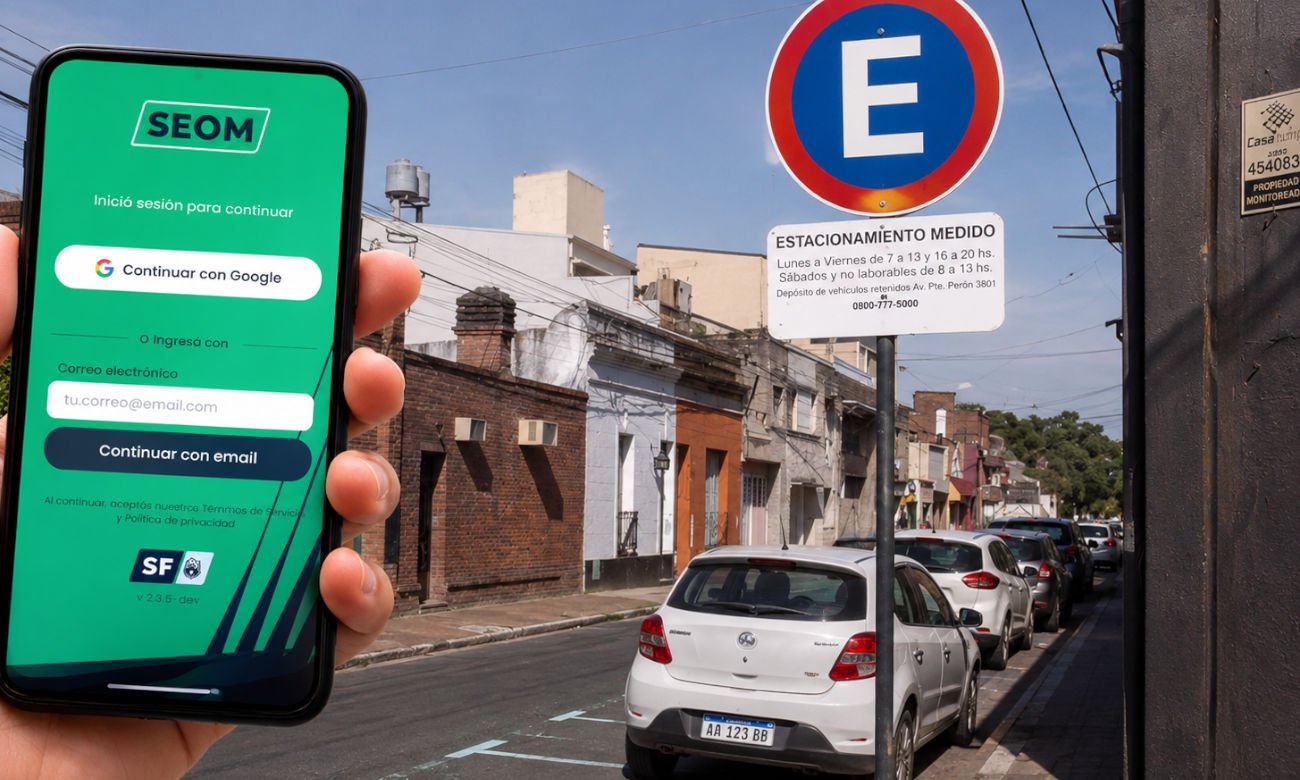 Vehículos estacionados en el área medida de la ciudad de Santa Fe bajo el nuevo sistema SEOM.