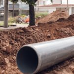 Una obra en marcha de red de agua potable. Foto de archivo.