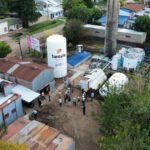 Obras de ampliación de la red de agua potable en la ciudad de Florencia. Foto de archivo.