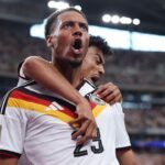 Alemania celebra uno de sus goles en la contundente victoria ante Curazao en el Mundial 2026.