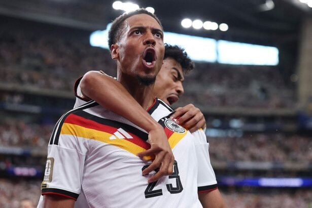 Alemania celebra uno de sus goles en la contundente victoria ante Curazao en el Mundial 2026.