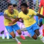 Vinicius Junior celebra su gol durante el encuentro entre Brasil y Marruecos por la fase de grupos del Mundial 2026. Foto: archivo.