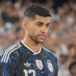 Cristian "Cuti" Romero durante un partido con la Selección Argentina. Foto: archivo.