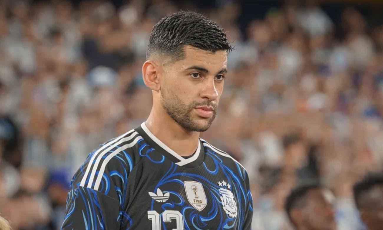 Cristian "Cuti" Romero durante un partido con la Selección Argentina. Foto: archivo.
