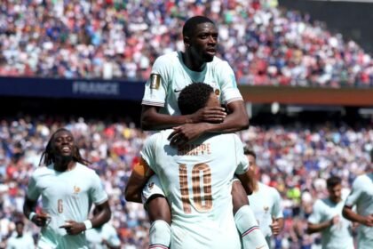 Ousmane Dembélé celebra uno de los goles de Francia durante un partido del Mundial 2026. Foto: archivo.