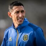 El campeón del mundo Ángel Di María durante un entrenamiento con la camiseta de Rosario Central. Foto de archivo.