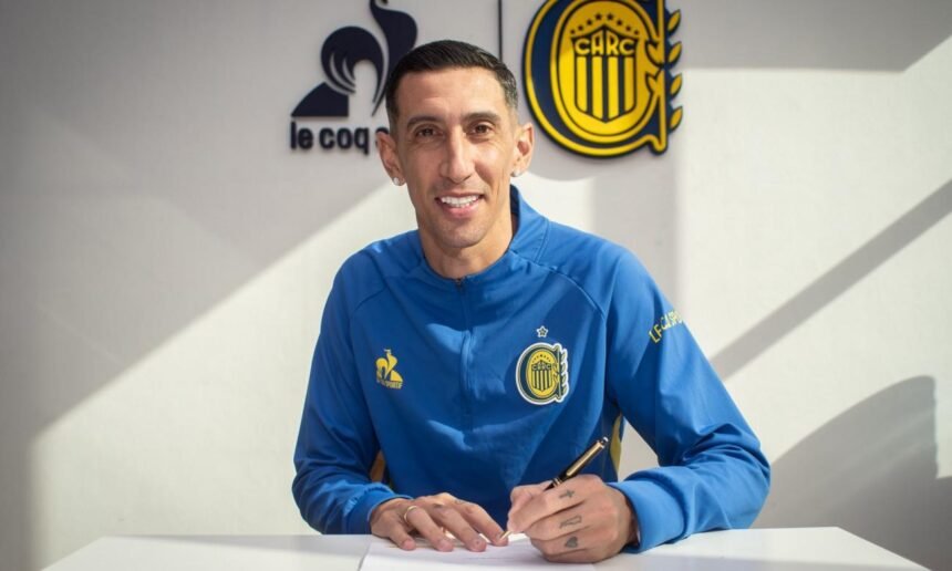 Ángel Di María oficializa la extensión de su contrato con Rosario Central.