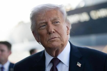 El mandatario estadounidense Donald Trump en una actividad oficial.
