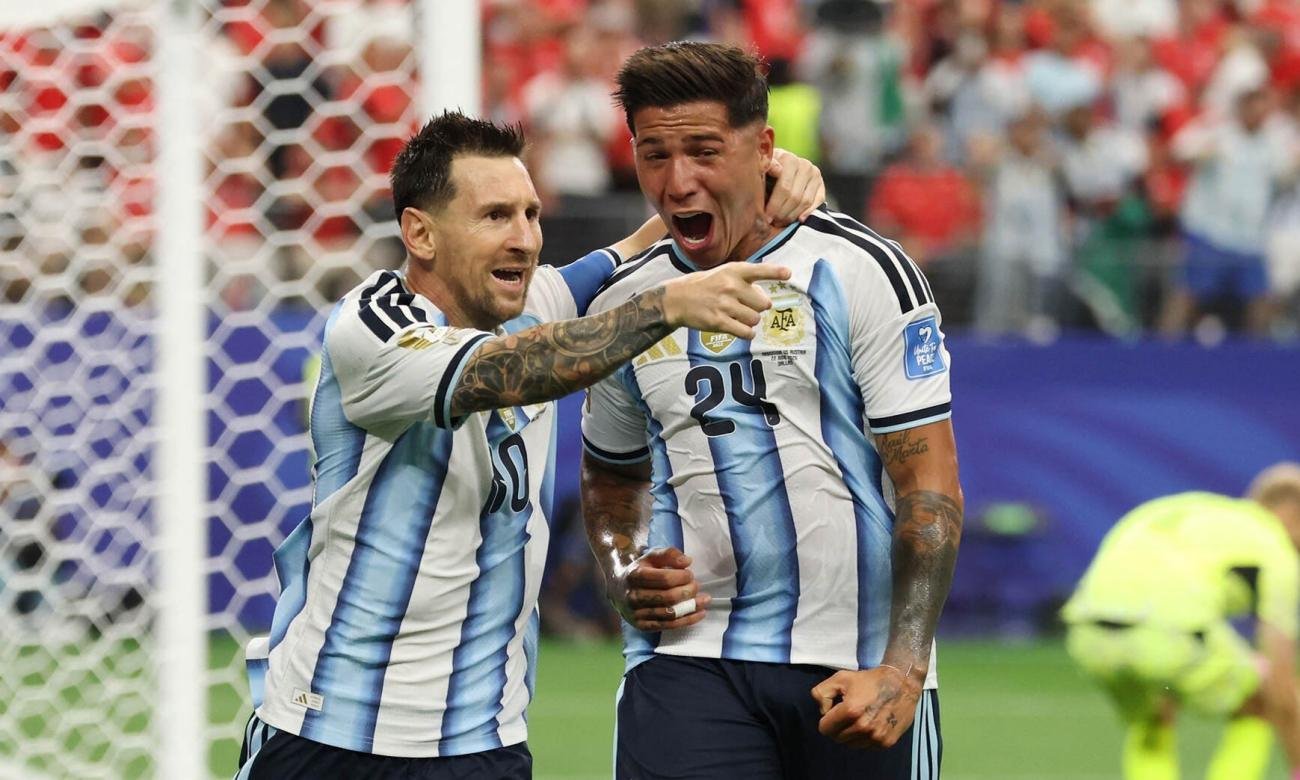 Lionel Messi celebra uno de sus goles con la Selección Argentina durante el Mundial 2026, en una actuación que amplió su récord como máximo goleador histórico de las Copas del Mundo.